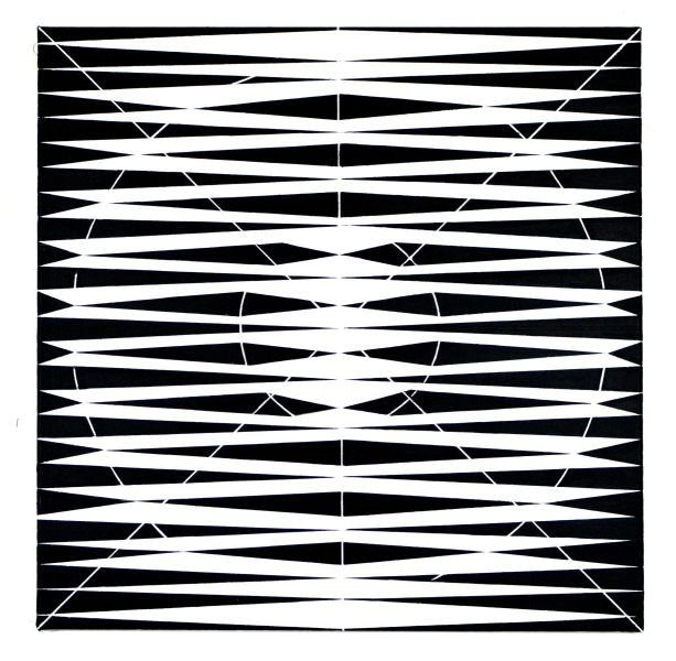 Ausstellungen Baden-black and white stripes on canvas-exhibition lower austria