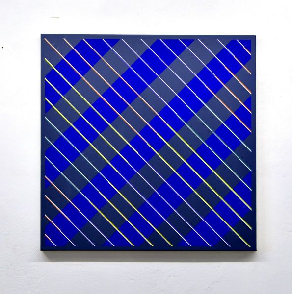 eder-paintings. diagonal stripes-blue-bild-2017-berlin
